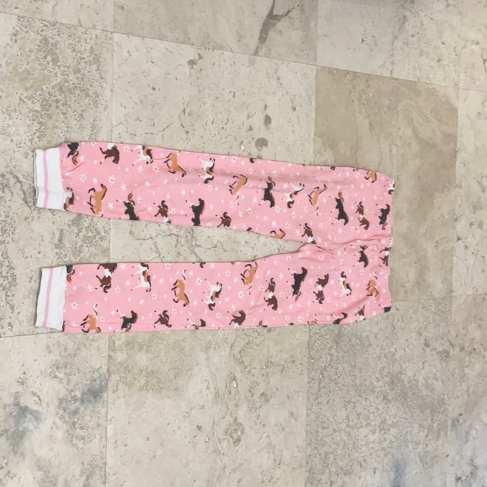 Hatley Pink and Black Cat Pajama Bottoms